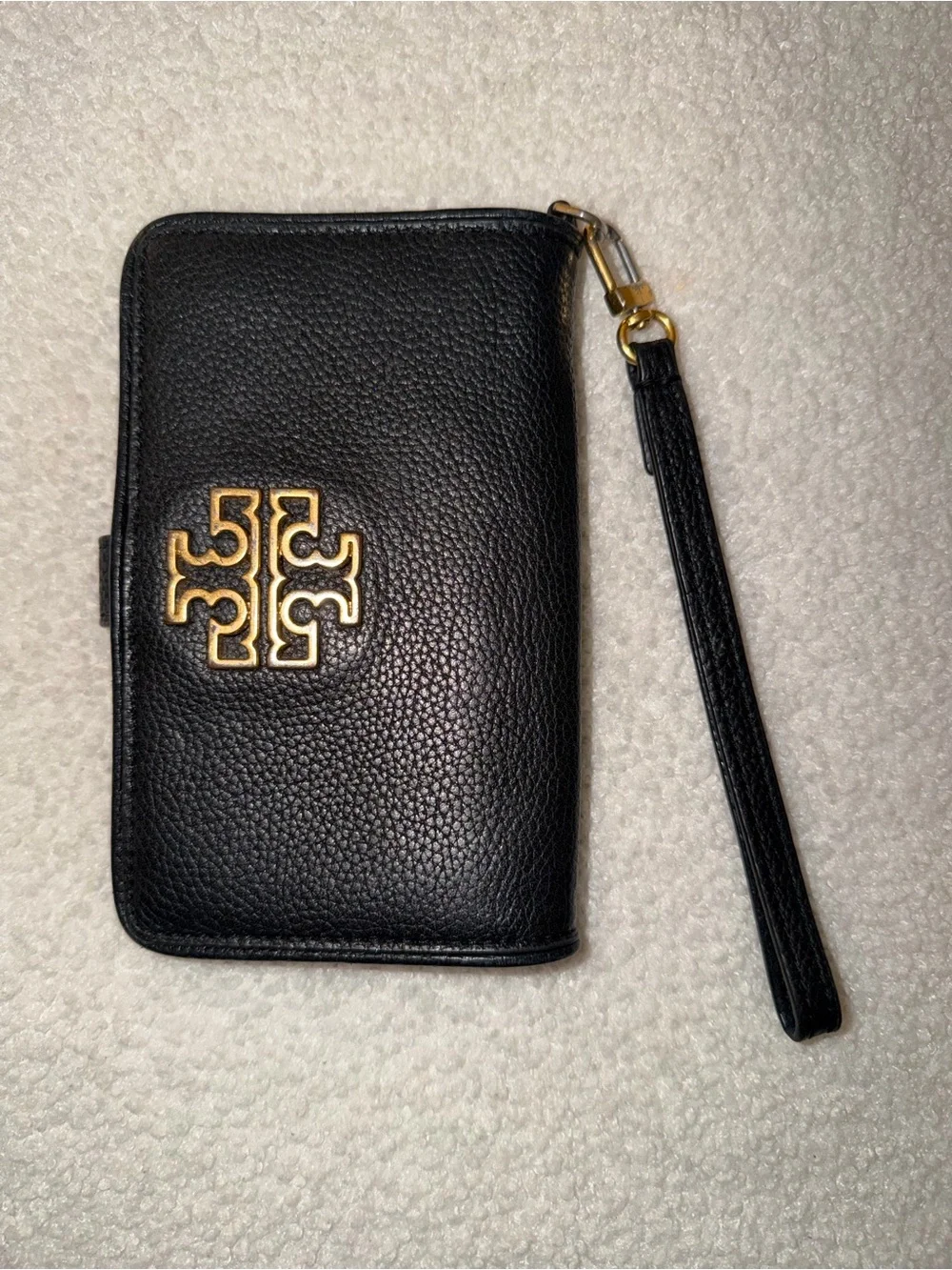 Tory Burch Black Leather Wristlet Wallet
